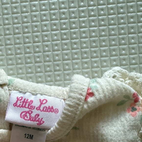 Little Lass|Baby girl Ditsy Floral Outfit Set,short sleeve top & wide leg pants• - Picture 4 of 4